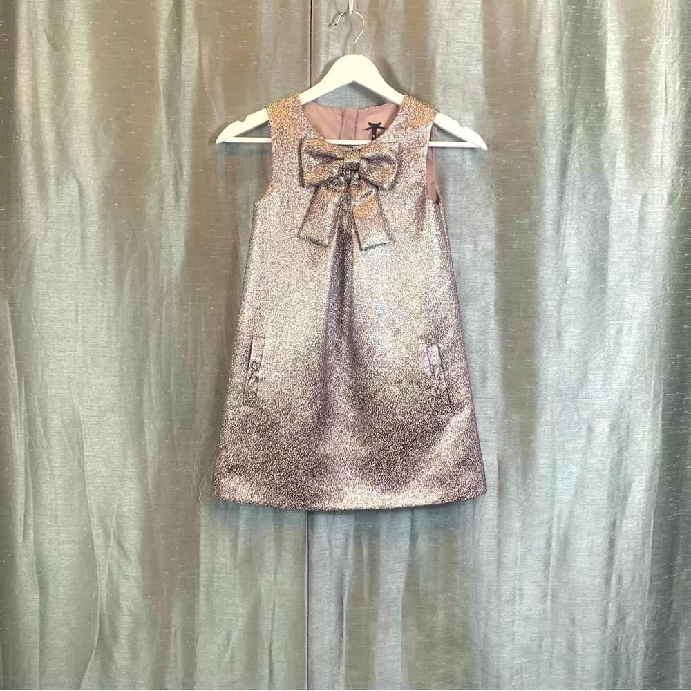 NEW Next A Line Girl’s Purple Metallic Church Nice Dress